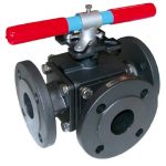 Robinet 3 cai cu bila flansa DN 25