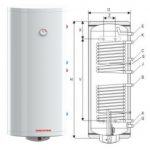 Boiler Sunsystem trivalent 2 serpentine + kit electric 200 litri