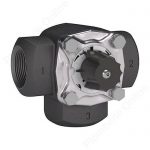 Vana rotative de amestec din fontă cu 3 sau 4 cai cu servomotor 230 V sau 24 V din fonta sau alama